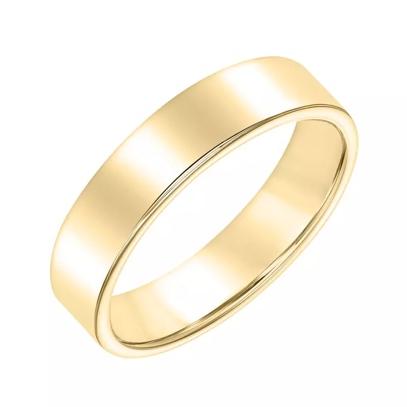 Men's Flat Comfort Fit Band - 18K Yellow Gold, 5.09 image