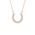 1/10 ctw Round LGD Horseshoe Pendant – 16 to 18 inches
