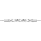 1/2 ctw Round and Emerald LGD Alternating Five-Stone Bolo - 7 Inches
