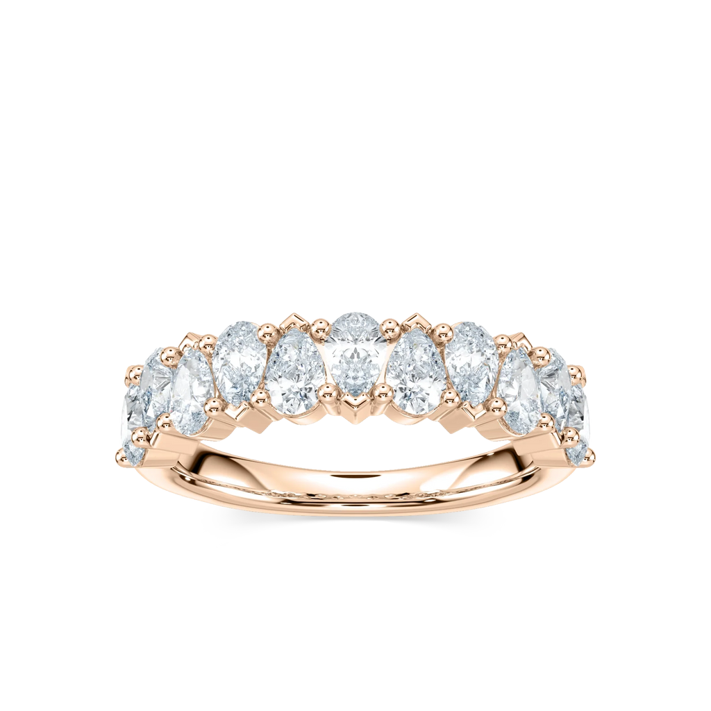 Rowan 1 ½ ctw Pear LGD Alternating Anniversary Band - 14K Rose Gold