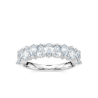 Rowan 1 ½ ctw Pear LGD Alternating Anniversary Band - 18K White Gold