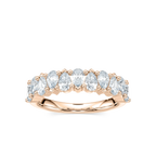 Rowan 1 ½ ctw Pear LGD Alternating Anniversary Band - 18K Rose Gold