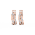 1 ctw Baguette LGD Channel Set Crossover Hoop Earrings