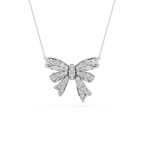 1  ½ ctw Round LGD Channel Set Bow Pendant - 16 to 18 Inches