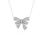 1  ½ ctw Round LGD Channel Set Bow Pendant - 16 to 18 Inches