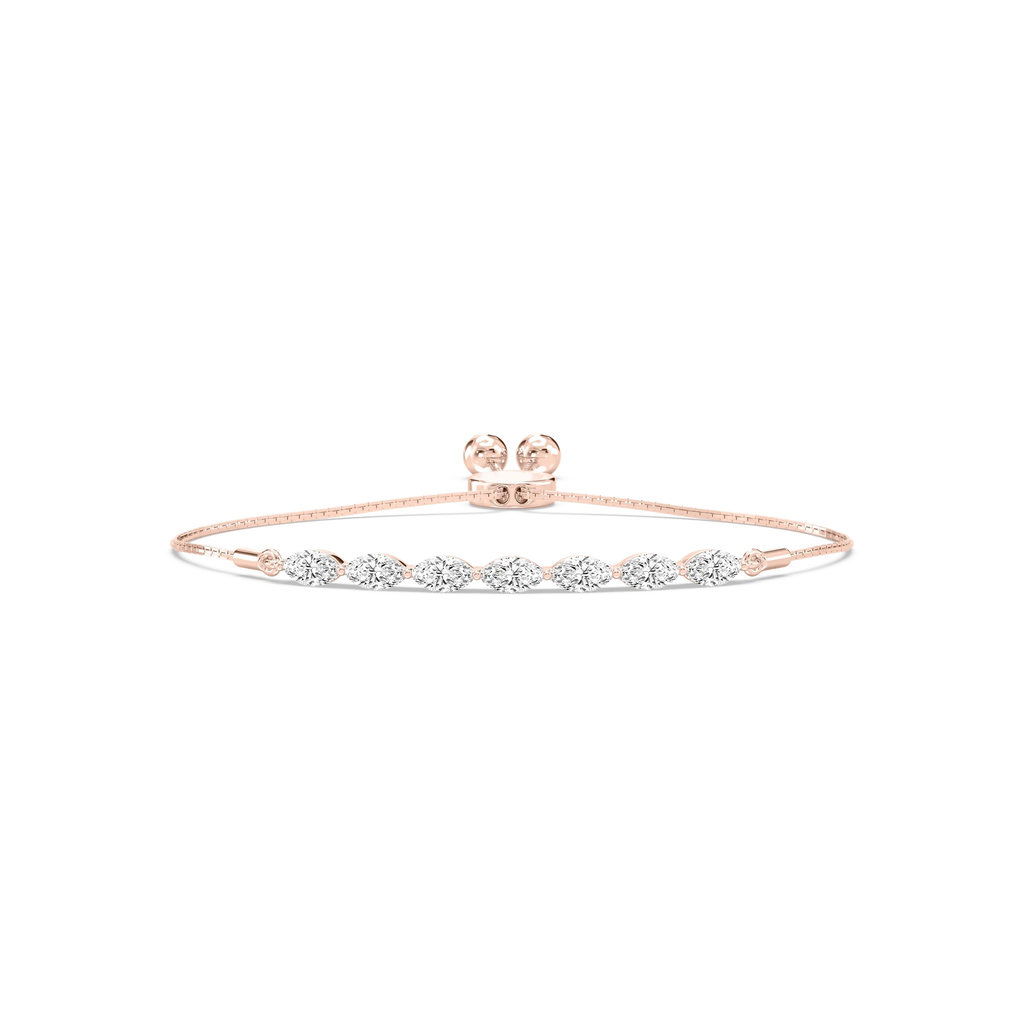 1 ctw Marquise LGD East West Bolo Bracelet - 7 Inches