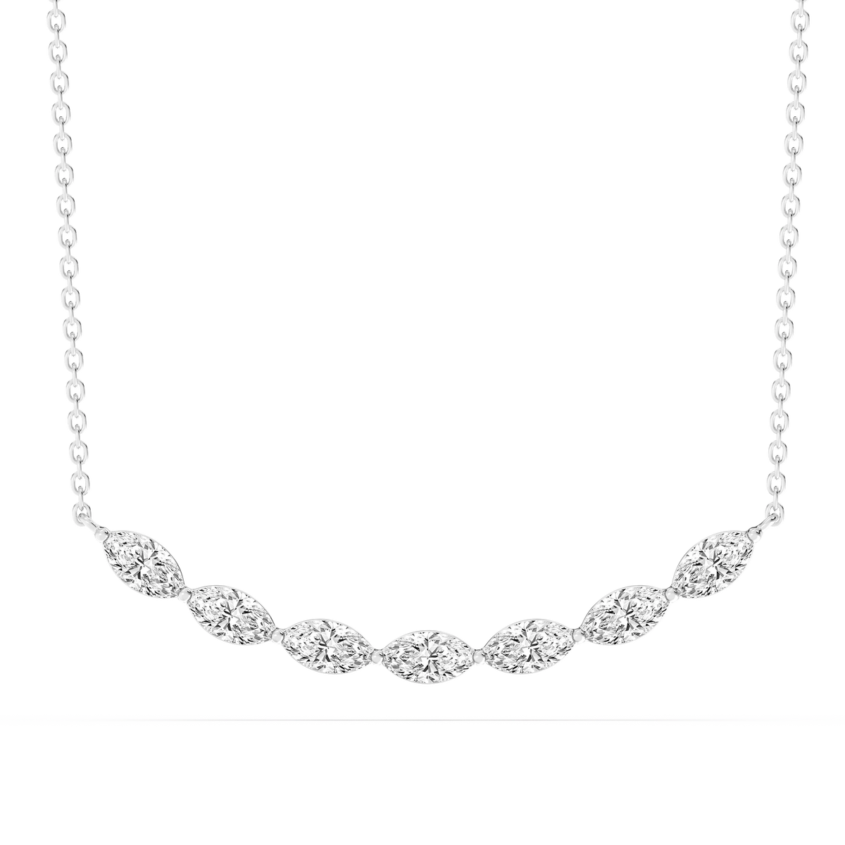 1 ctw Marquise LGD East West Necklace - 16 to 18 Inches
