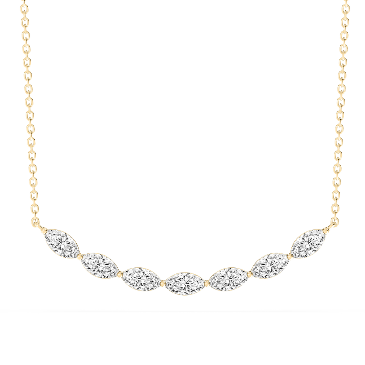 1 ctw Marquise LGD East West Necklace - 16 to 18 Inches