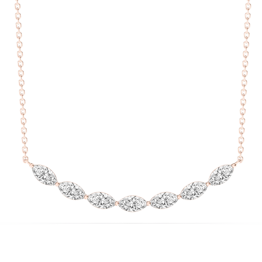 1 ctw Marquise LGD East West Necklace - 16 to 18 Inches