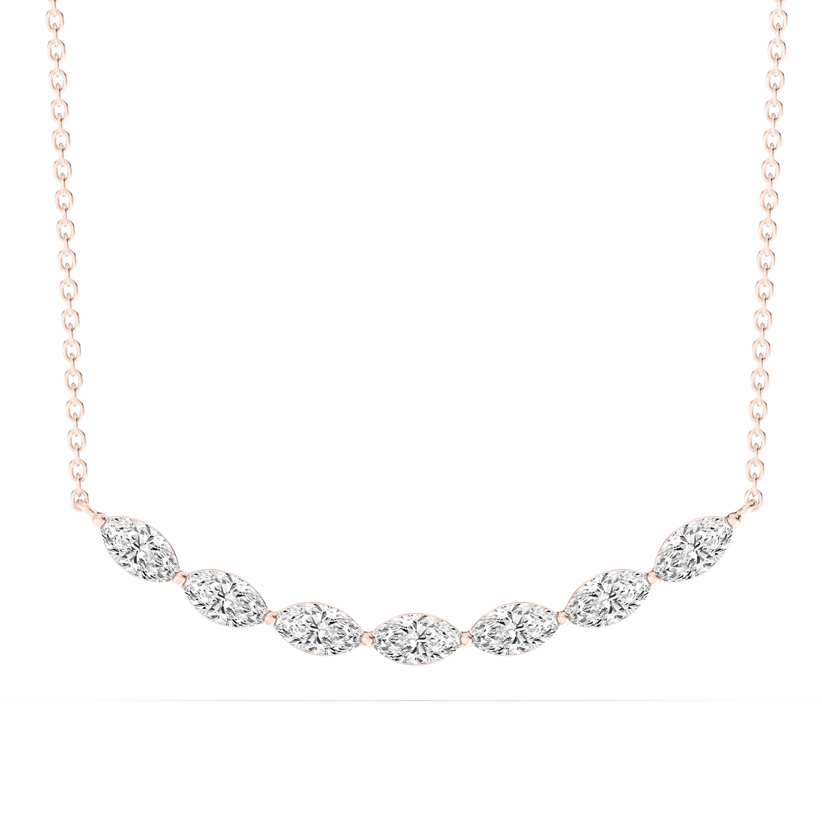 1 ctw Marquise LGD East West Necklace - 16 to 18 Inches