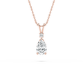 1 ctw Pear and Round LGD Drop Pendant – 16-18 Inches