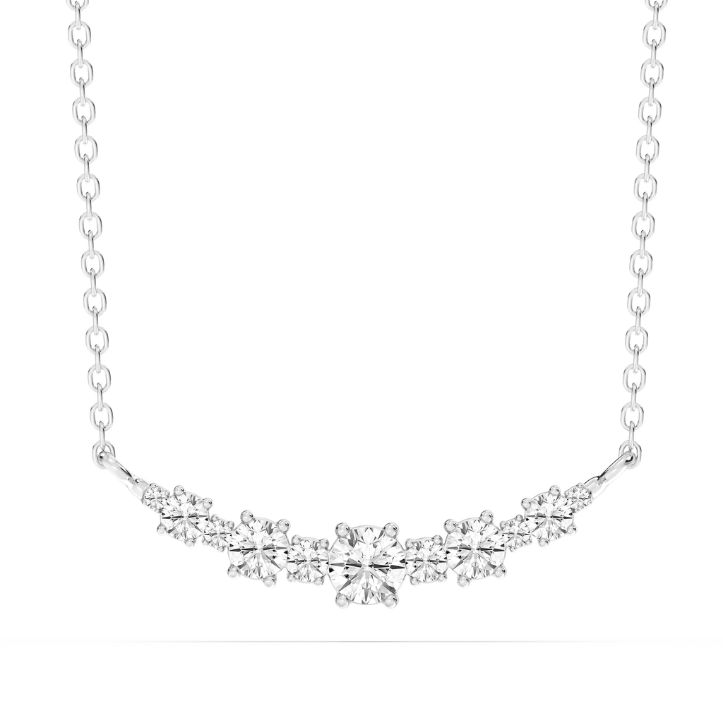 1 ctw Round LGD Alternating Smile Necklace - 16 to 18 Inches