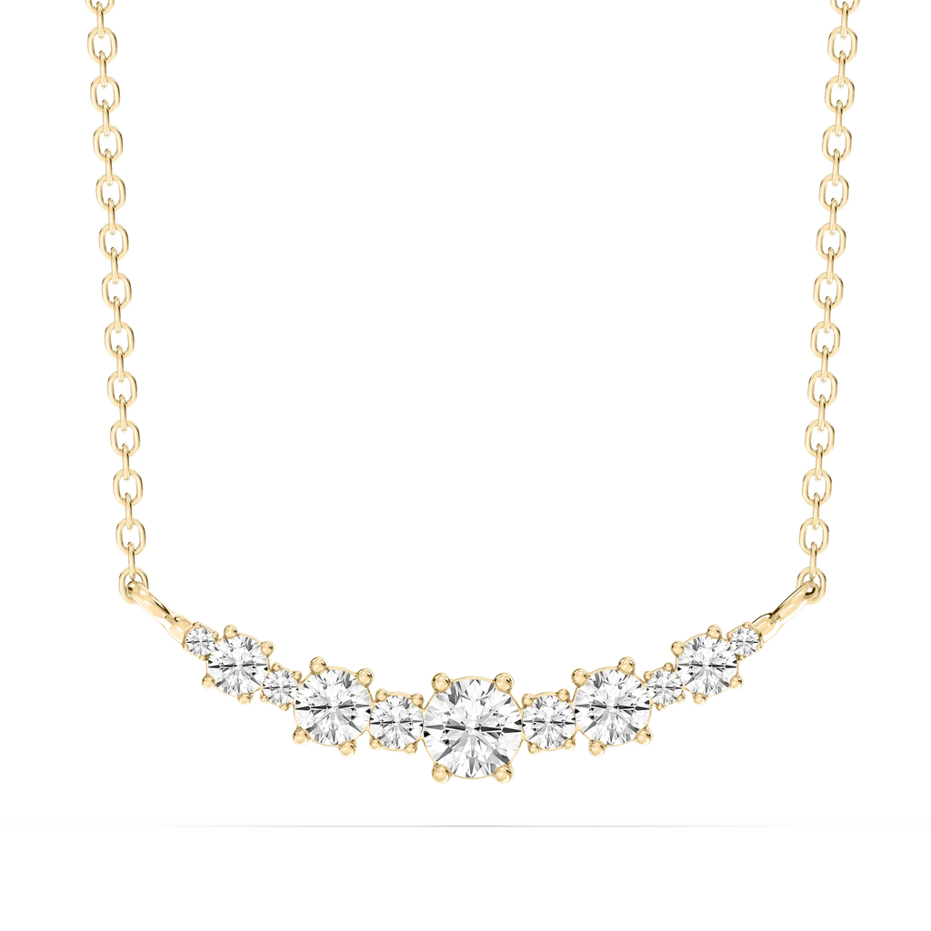 1 ctw Round LGD Alternating Smile Necklace - 16 to 18 Inches