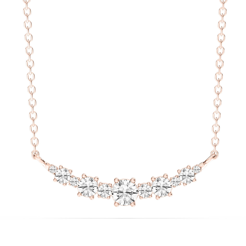 1 ctw Round LGD Alternating Smile Necklace - 16 to 18 Inches