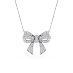 1 ½ ctw Round LGD Channel Bow Pendant - 16 to 18 inches