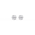 1  ½ ctw Round LGD Near-Colorless Sterling Silver Four Prong Stud Earrings