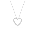 1 ctw Round LGD Shared Prong Heart Pendant - 18 Inches