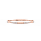 1 ½ ctw Round LGD Textured Bangle Bracelet  - 7.25 Inches