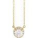 French-Set Halo-Style Necklace or Center