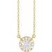 French-Set Halo-Style Necklace or Center