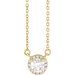 French-Set Halo-Style Necklace or Center