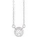 French-Set Halo-Style Necklace or Center