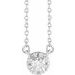 French-Set Halo-Style Necklace or Center