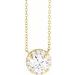French-Set Halo-Style Necklace or Center