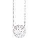 French-Set Halo-Style Necklace or Center