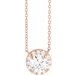 French-Set Halo-Style Necklace or Center