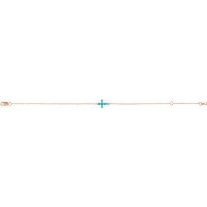 Sideways Cross Bracelet