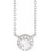 French-Set Halo-Style Necklace or Center
