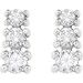 Graduated Three-Stone Earrings
