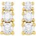 Graduated Three-Stone Earrings