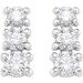 Graduated Three-Stone Earrings