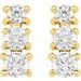 Graduated Three-Stone Earrings