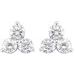 Three-Stone Cluster Earrings