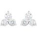 Three-Stone Cluster Earrings