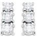 Graduated Three-Stone Earrings