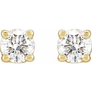 Round 4-Prong Stud Earrings
