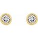 Round Micro Bezel-Set Stud Earrings