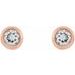 Round Micro Bezel-Set Stud Earrings