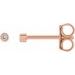 Round Micro Bezel-Set Stud Earrings
