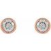 Round Micro Bezel-Set Stud Earrings