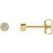 Round Micro Bezel-Set Stud Earrings