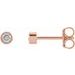 Round Micro Bezel-Set Stud Earrings