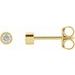 Round Micro Bezel-Set Stud Earrings