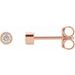Round Micro Bezel-Set Stud Earrings