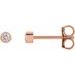 Round Micro Bezel-Set Stud Earrings