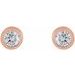 Round Micro Bezel-Set Stud Earrings